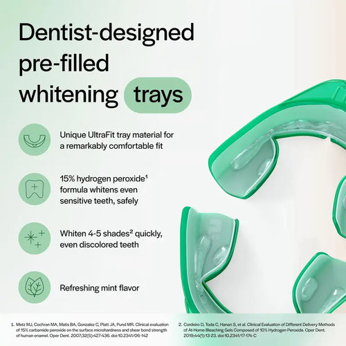 Opalescence Go 15% Hydrogen Peroxide Teeth Whitening Bundle - (7 Treatments) Prefilled Whitening Trays & Travel Sensitive Whitening Toothpaste 1 Oz - Mint